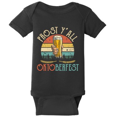 Shut Up Liver Its Oktoberfest Prost Yall Beer Drinking Baby Bodysuit