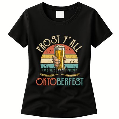 Shut Up Liver Its Oktoberfest Prost Yall Beer Drinking Womens T-Shirt