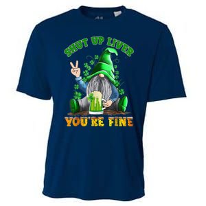 Shut Up Liver You're Fine Gnomes Drinking St Patrick's Day Cooling Performance Crew T-Shirt