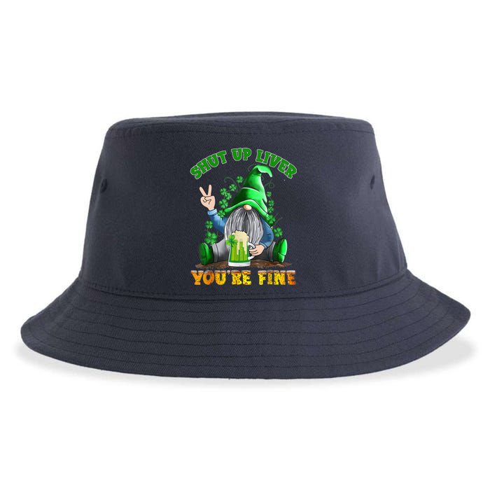 Shut Up Liver You're Fine Gnomes Drinking St Patrick's Day Sustainable Bucket Hat