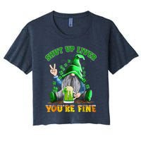 Shut Up Liver You're Fine Gnomes Drinking St Patrick's Day Crop Top