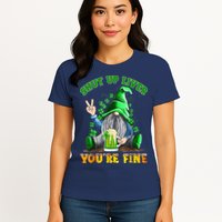 Shut Up Liver You're Fine Gnomes Drinking St Patrick's Day Womens T-Shirt