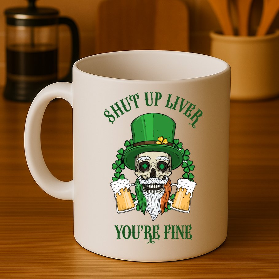 Shup Up Liver You're Fine St Patrick's Day Beer Lover Mug