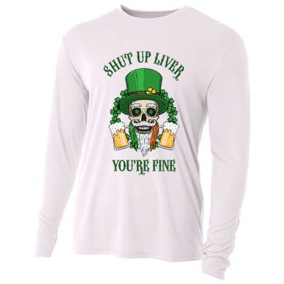 Shup Up Liver You're Fine St Patrick's Day Beer Lover Cooling Performance Long Sleeve Crew