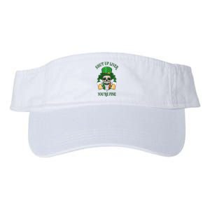 Shup Up Liver You're Fine St Patrick's Day Beer Lover Valucap Bio-Washed Visor