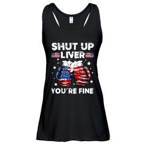 shut up liver youre fine 4th of july beer drinking drunk Tee Ladies Essential Flowy Tank