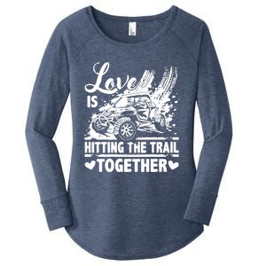 Sxs Utv Love Is Hitting The Trail Together Women's Perfect Tri Tunic Long Sleeve Shirt