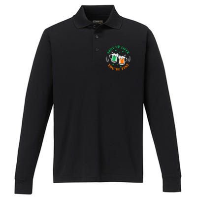 Shut Up Liver You're Fine Shirt Performance Long Sleeve Polo