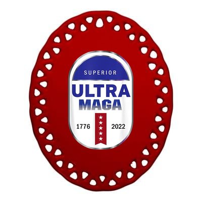 Superior Ultra Maga USA Ceramic Oval Ornament