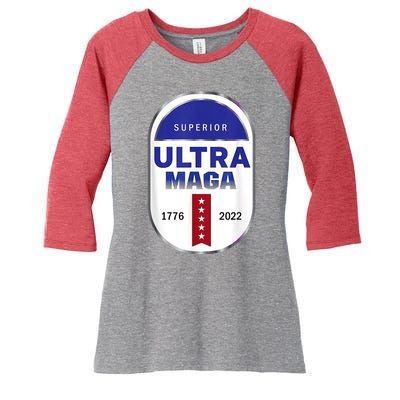 Superior Ultra Maga USA Women's Tri-Blend 3/4-Sleeve Raglan Shirt