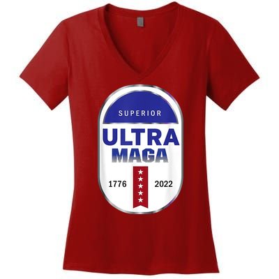 Superior Ultra Maga USA Women's V-Neck T-Shirt