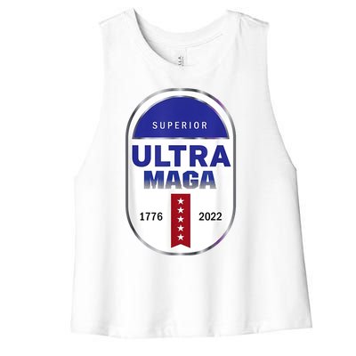 Superior Ultra Maga USA Women's Racerback Cropped Tank