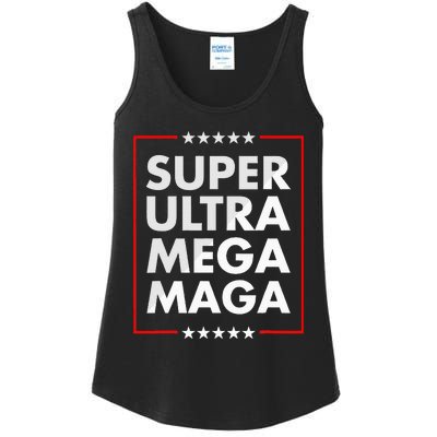 Super Ultra Mega Maga Trump Liberal Supporter Republican Ladies Essential Tank