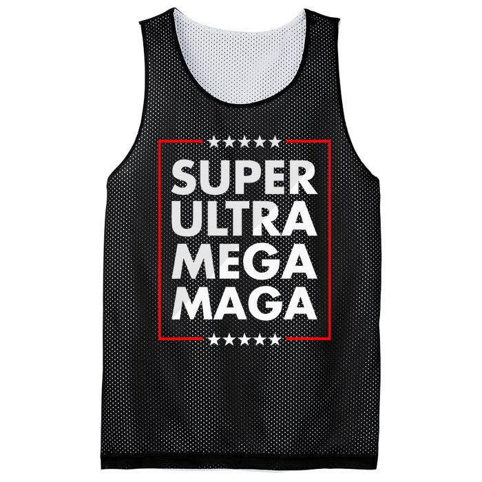 Super Ultra Mega Maga Trump Liberal Supporter Republican Mesh Reversible Basketball Jersey Tank