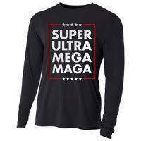 Super Ultra Mega Maga Trump Liberal Supporter Republican Cooling Performance Long Sleeve Crew