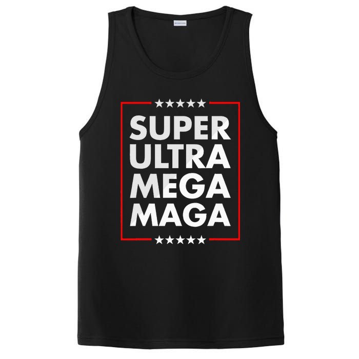 Super Ultra Mega Maga Trump Liberal Supporter Republican PosiCharge Competitor Tank