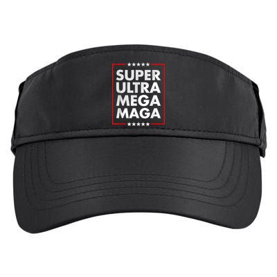 Super Ultra Mega Maga Trump Liberal Supporter Republican Adult Drive Performance Visor