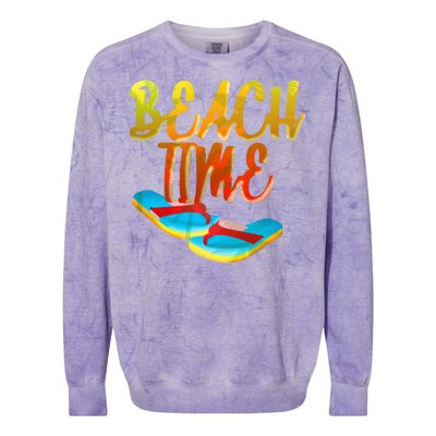 Summer Beach Time Colorblast Crewneck Sweatshirt