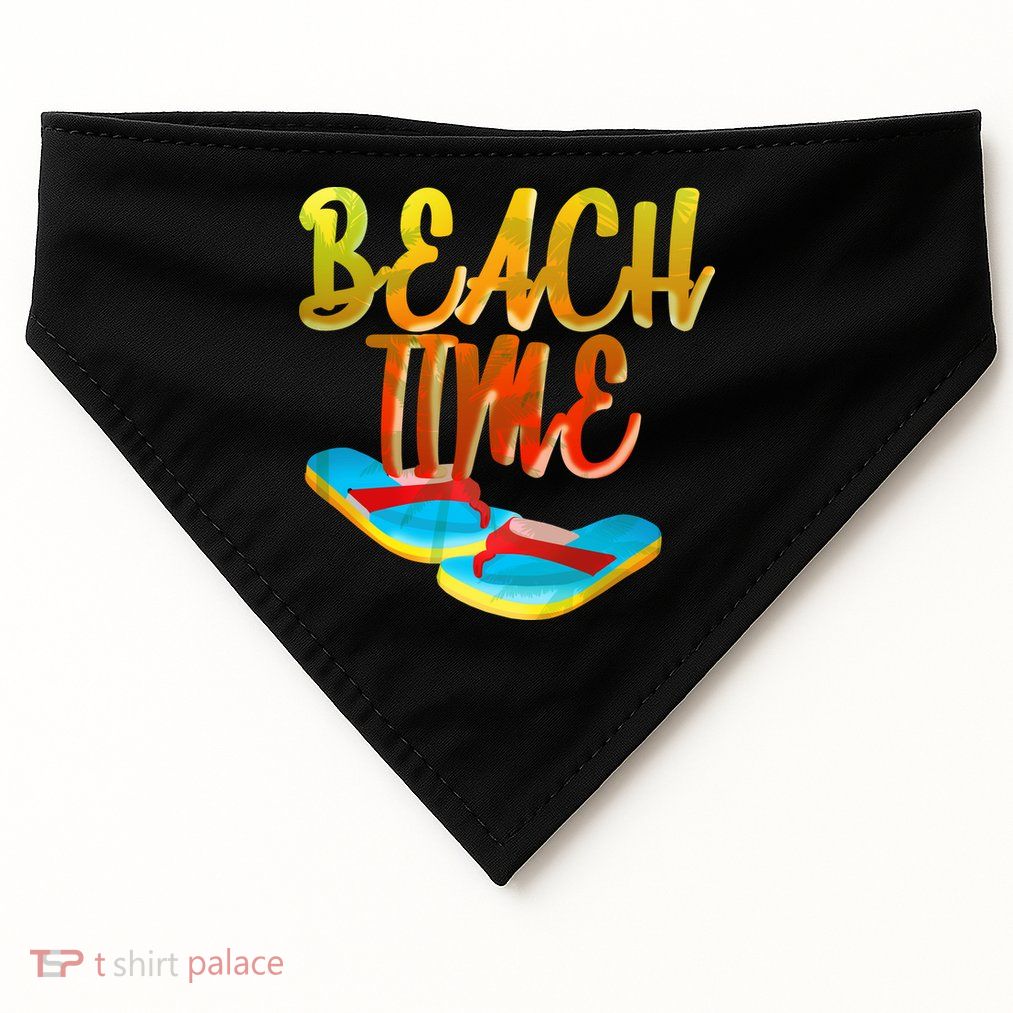 Summer Beach Time USA-Made Doggie Bandana