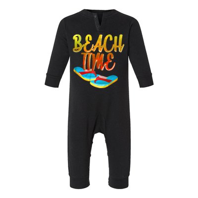 Summer Beach Time Infant Fleece One Piece