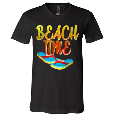 Summer Beach Time V-Neck T-Shirt