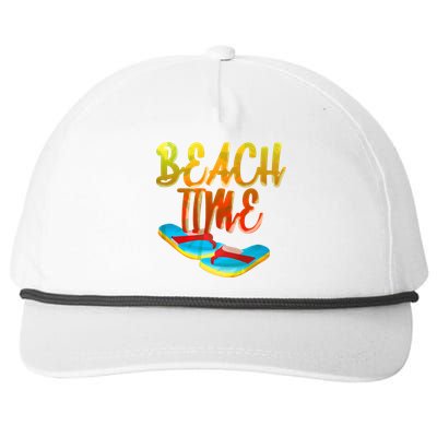 Summer Beach Time Snapback Five-Panel Rope Hat