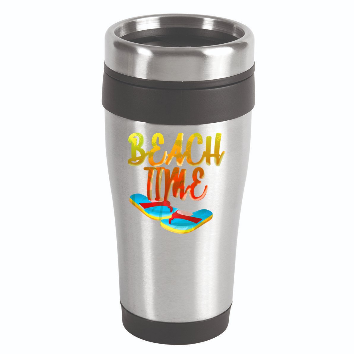 Summer Beach Time 16oz Travel Tumbler