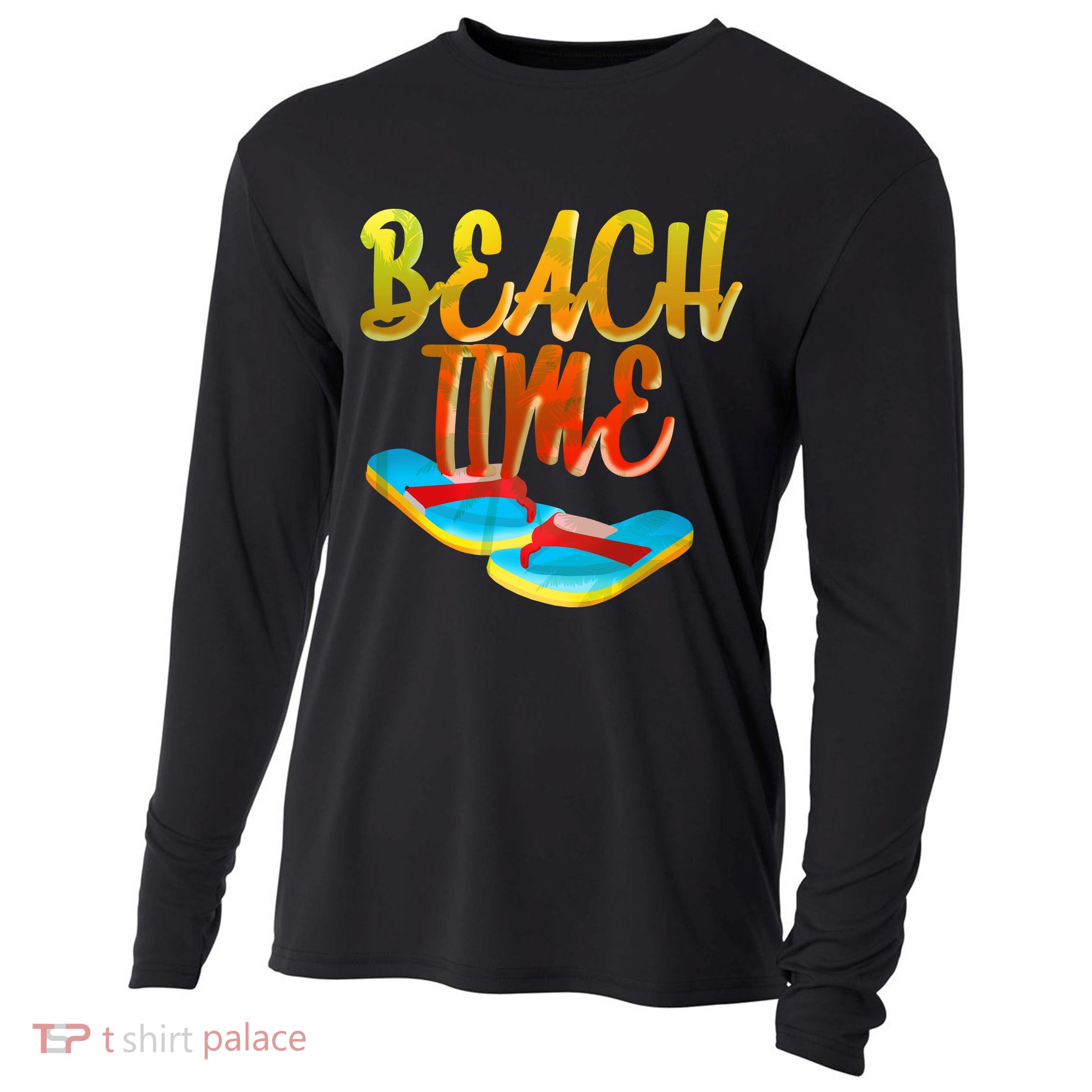 Summer Beach Time Cooling Performance Long Sleeve Crew
