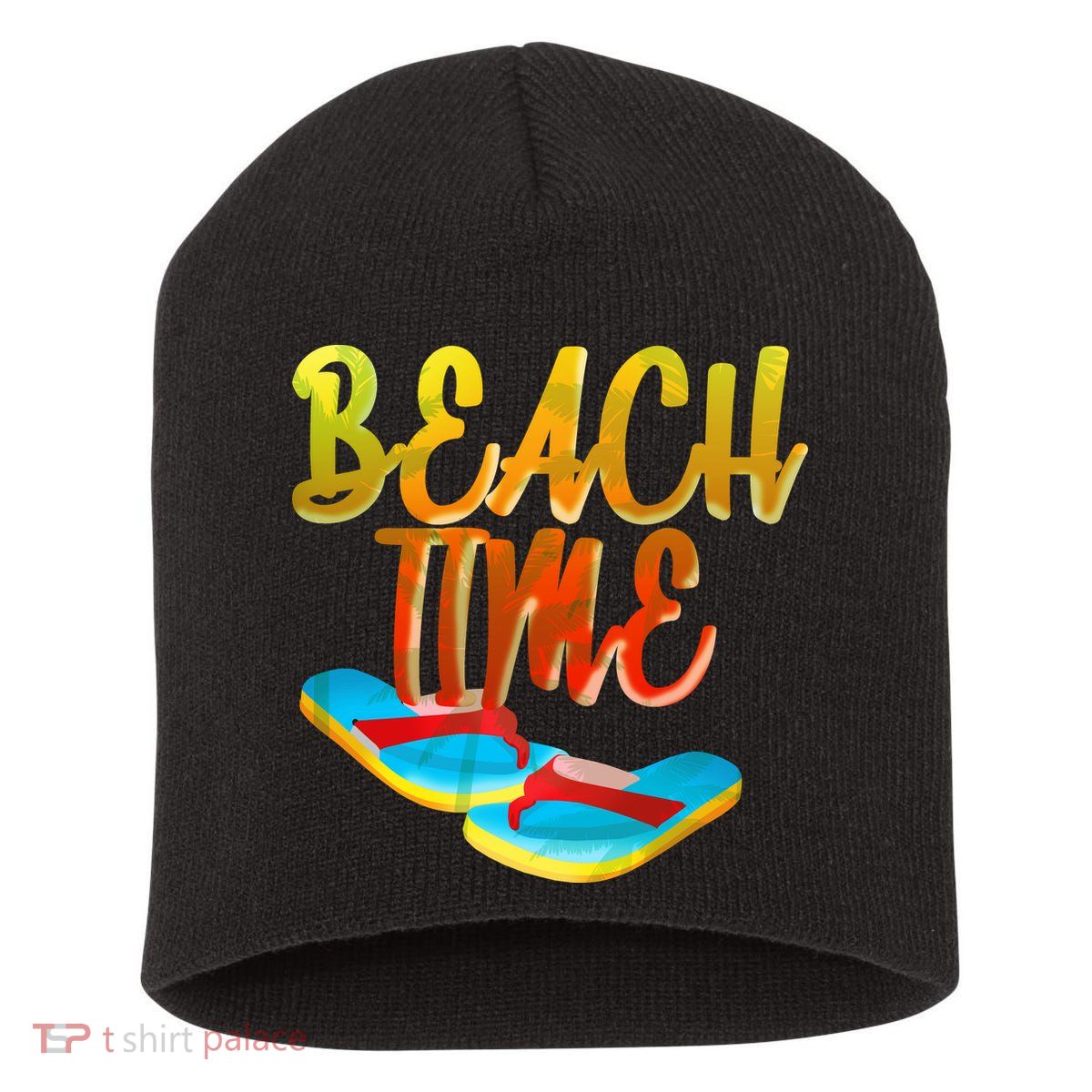 Summer Beach Time Short Acrylic Beanie