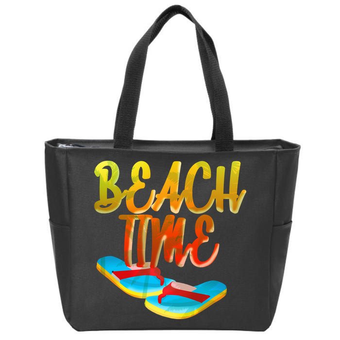 Summer Beach Time Zip Tote Bag