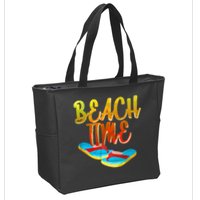 Summer Beach Time Zip Tote Bag