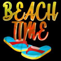 Summer Beach Time Zip Tote Bag
