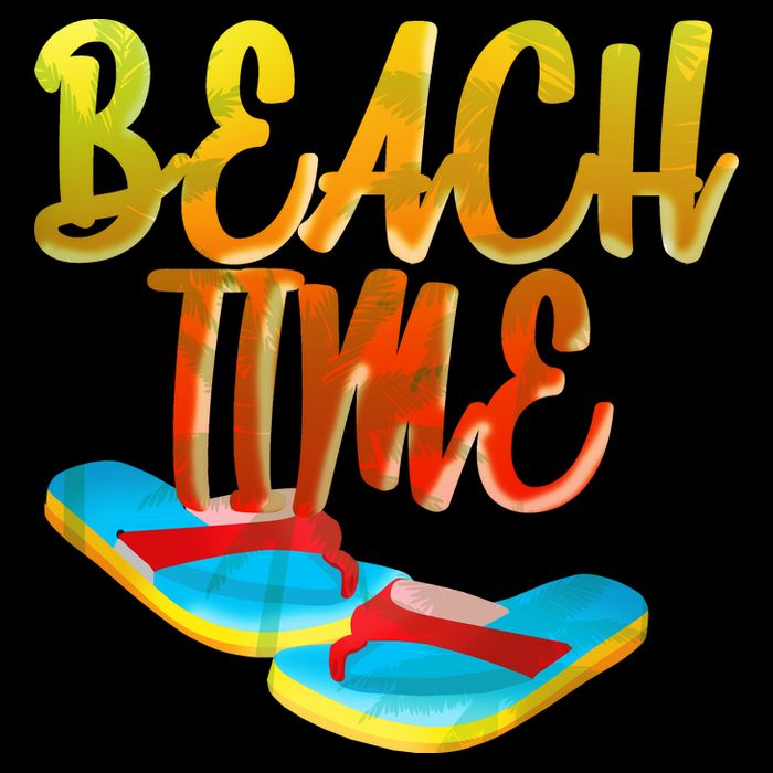 Summer Beach Time Zip Tote Bag