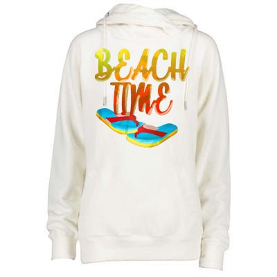 Summer Beach Time Womens Funnel Neck Pullover Hood