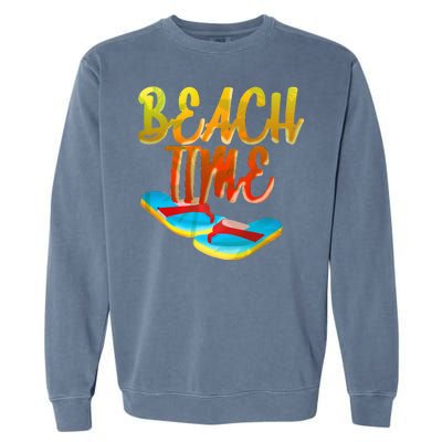 Summer Beach Time Garment-Dyed Sweatshirt