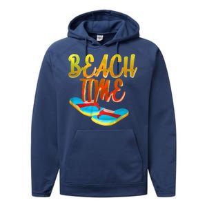 Summer Beach Time Performance Fleece Hoodie