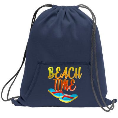 Summer Beach Time Sweatshirt Cinch Pack Bag