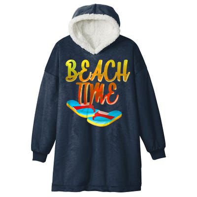 Summer Beach Time Hooded Wearable Blanket