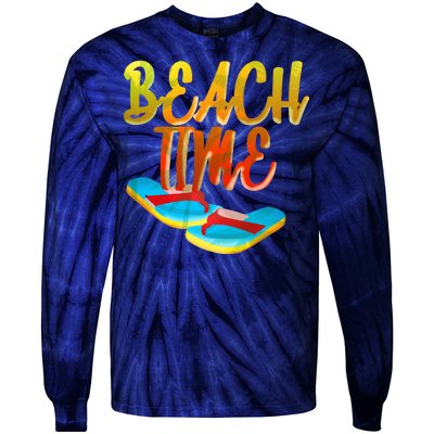 Summer Beach Time Tie-Dye Long Sleeve Shirt