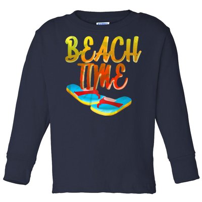 Summer Beach Time Toddler Long Sleeve Shirt