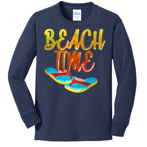 Summer Beach Time Kids Long Sleeve Shirt