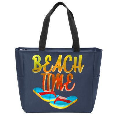 Summer Beach Time Zip Tote Bag