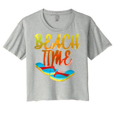 Summer Beach Time Women's Crop Top Tee