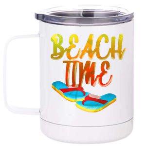 Summer Beach Time 12 oz Stainless Steel Tumbler Cup