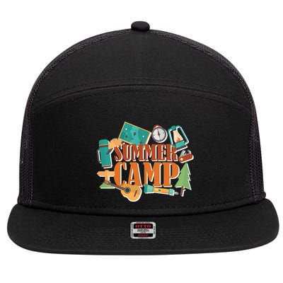 Summer Camp 7 Panel Mesh Trucker Snapback Hat