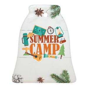 Summer Camp Ceramic Bell Ornament