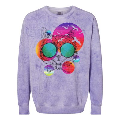 Summer Cat Colorblast Crewneck Sweatshirt