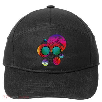 Summer Cat 7-Panel Snapback Hat