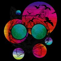 Summer Cat Tie-Dye T-Shirt