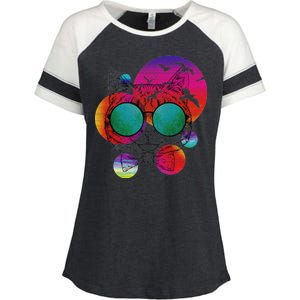 Summer Cat Enza Ladies Jersey Colorblock Tee